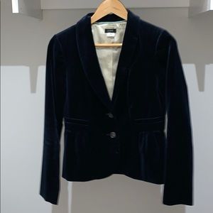 Navy velvet blazer